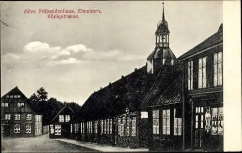 Ak Elmshorn in Holstein, altes Präbendenhaus, Königstraße