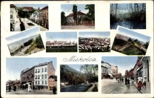 Passepartout Ak Miskolc Miskolcz Mischkolz Ungarn, Detailansichten