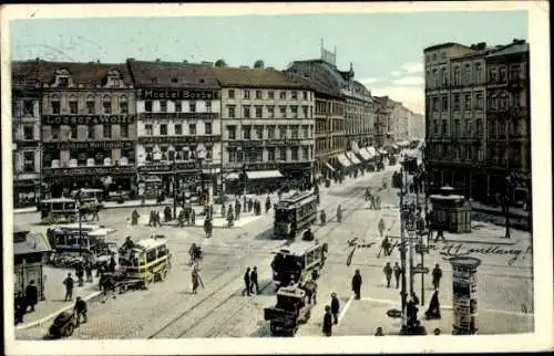 Ak Berlin Kreuzberg, Moritzplatz, Verkehr