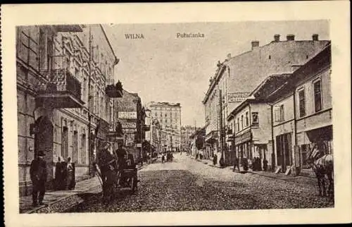 Ak Vilnius Wilna Litauen, Pohulanka, Straßenpartie