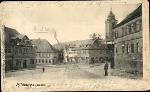 Ak Hildburghausen in Thüringen, Marktplatz