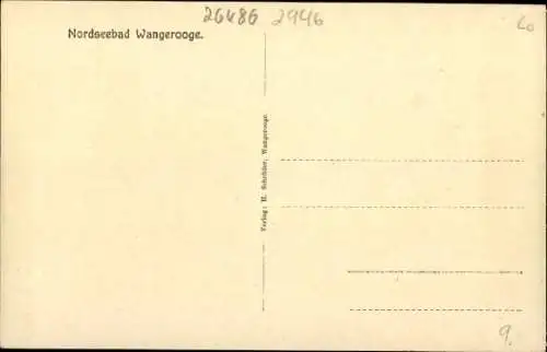 Künstler Ak Nordseebad Wangerooge in Ostfriesland, Dorfblick