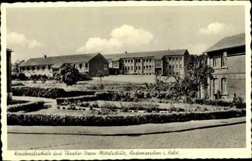 Ak Hanerau Hademarschen in Holstein, Kreisberufsschule und Theodor Storm MIttelschule