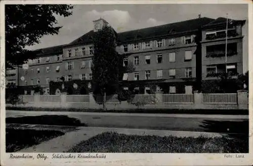 Ak Rosenheim Oberbayern, Städtisches Krankenhaus