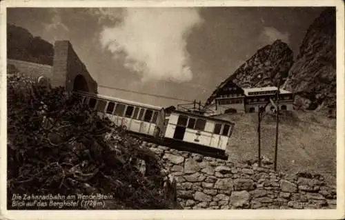 Ak Bayrischzell im Mangfallgebirge Oberbayern, Wendelsteinhaus, Zahnradbahn