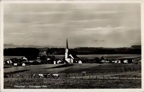 Ak Pittenhart in Oberbayern, Gesamtansicht, Kirche