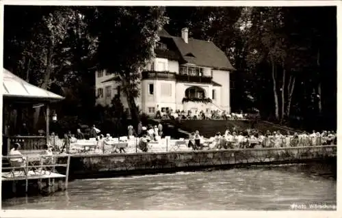 Ak Tutzing im Kreis Starnberg Oberbayern, Strandcafé Bernfried