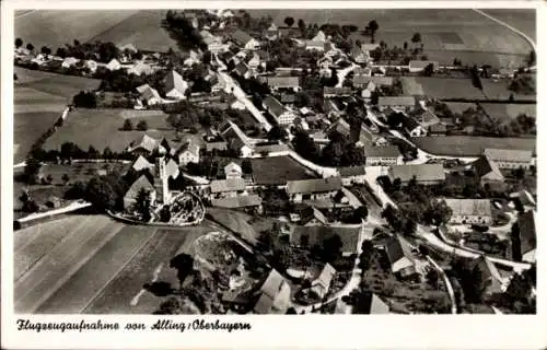 Ak Alling bei Fürstenfeldbruck Oberbayern, Fliegeraufnahme