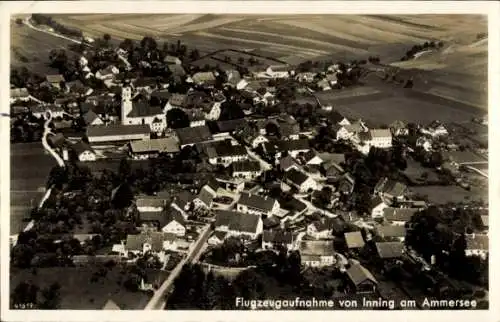 Ak Inning am Ammersee Oberbayern, Fliegeraufnahme