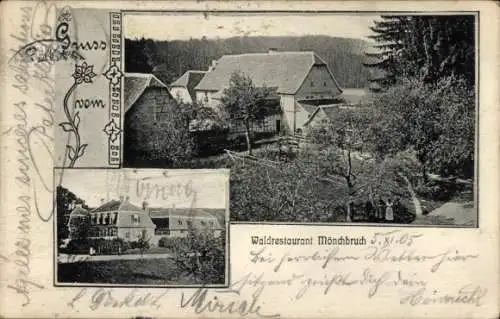 Ak Mörfelden Walldorf in Hessen, Mönchbruch, Waldrestaurant