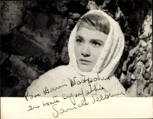 Foto Schauspielerin Danièle Delorme, Porträt, Autogramm