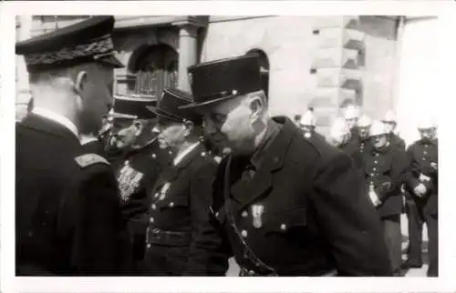 Foto Französischer Heerführer, Soldaten in Uniformen