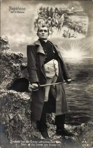 Ak Napoleon auf St. Helene, Schauspieler
