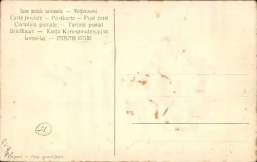 Präge Ak Rote Blume, Kitsch, Souvenir