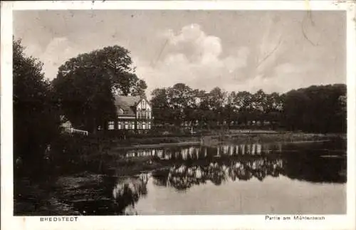 Ak Bredstedt in Nordfriesland, Partie am Mühlenteich