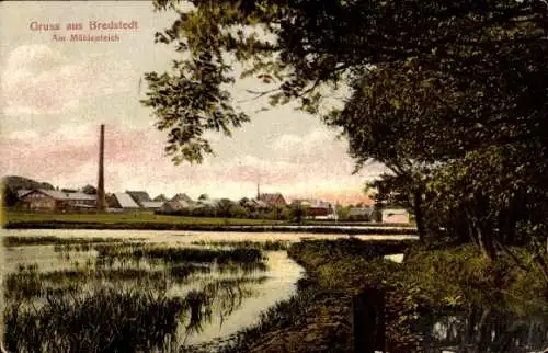 Ak Bredstedt in Holstein Nordfriesland, Mühlenteich