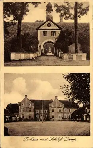 Ak Damp in Schleswig Holstein, Torhaus, Schloss, Gutshaus