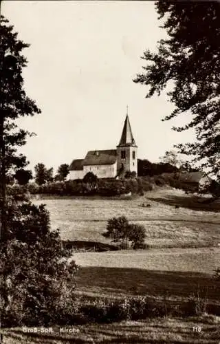 Ak Großsolt in Schleswig Holstein, Blick auf die Kirche, Landschaftsblick