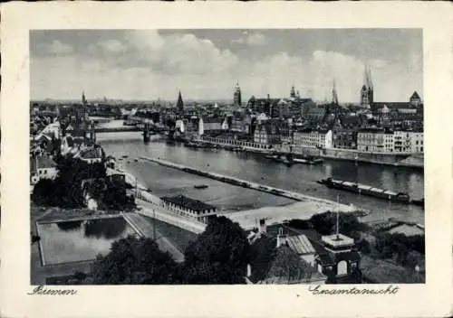 Ak Hansestadt Bremen, Gesamtansicht, Schiff, Brücke