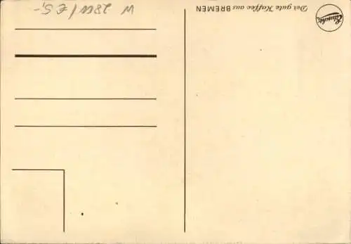 Künstler Ak Hansestadt Bremen, Altstadt, Schumacher, Reklame Eduscho Kaffee