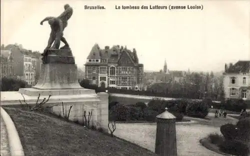 Ak Bruxelles Brüssel, le tombeau des Lutteurs (avenue Louise)