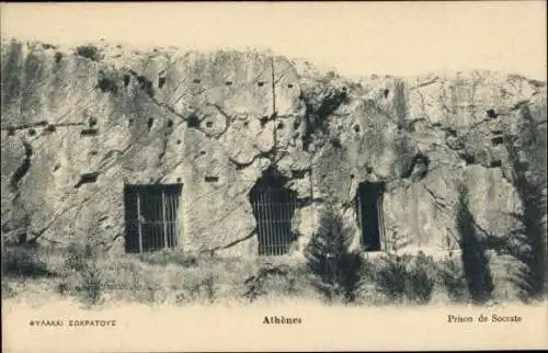 Ak Athen Griechenland, Prison de Socrate