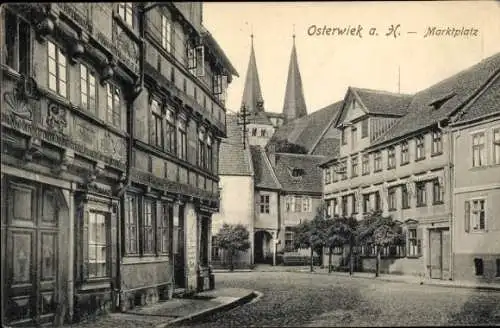 Ak Osterwieck am Harz, Marktplatz