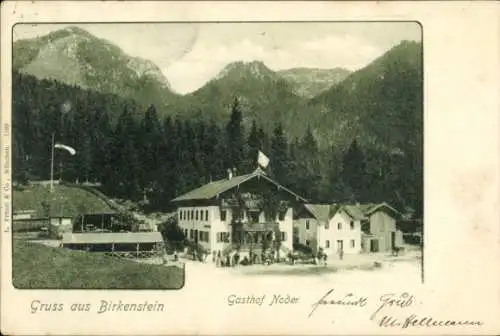 Ak Birkenstein Fischbachau in Oberbayern, Gasthof Noder