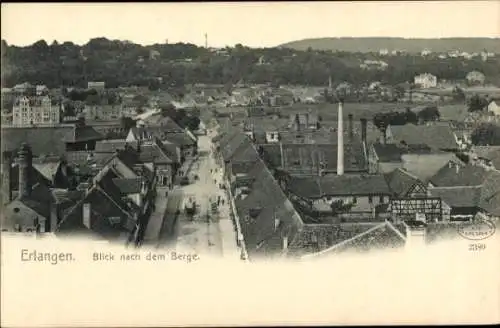 Ak Erlangen in Mittelfranken Bayern, Blick nach dem Berge