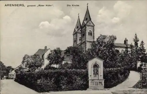 Ak Arenberg Koblenz am Rhein, Roter Hahn, Kirche