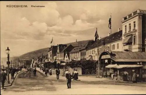 Ak Rüdesheim am Rhein, Rheinstraße, Hotel Darmstädter Hof