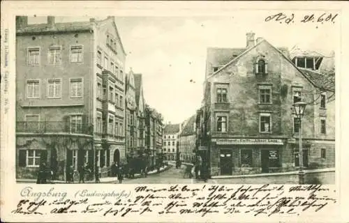 Ak Augsburg in Schwaben, Ludwigstraße, Geschäfte, Konditorei Albert Lang