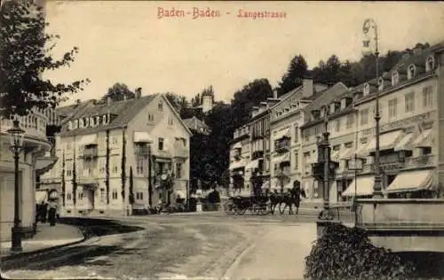 Ak Baden Baden am Schwarzwald, Langestraße