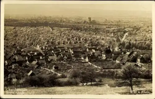 Ak Ober-Tüllingen Lörrach, Schöne Aussicht, Weil am Rhein, Panorama