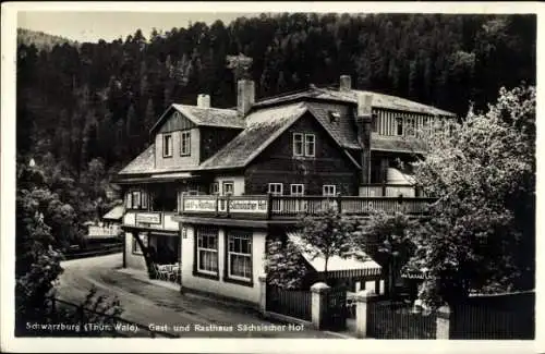 Ak Schwarzburg in Thüringen, Gasthaus Sächsischer Hof