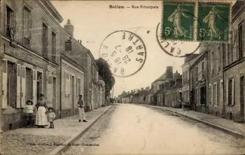 Ak Ballon Sarthe, Rue Principale