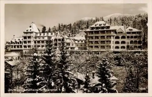 Ak Garmisch Partenkirchen in Oberbayern, Dr Wiggers Kurheim im Winter