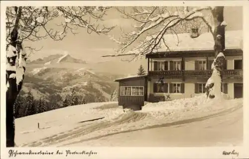 Ak Gschwandt Garmisch Partenkirchen Oberbayern, Gschwandtnerbauer, Alpenrestauration, Winter