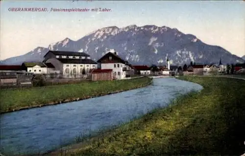 Ak Oberammergau in Oberbayern, Passionsspieltheater, Laber