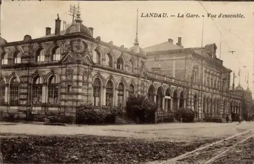 Ak Landau in der Pfalz, Bahnhof