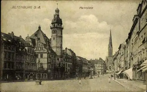 Ak Altenburg in Thüringen, Marktplatz