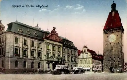 Ak Speyer am Rhein, Altpörtel, Turm