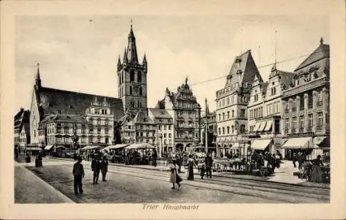 Ak Trier an der Mosel, Hauptmarkt, Rathaus