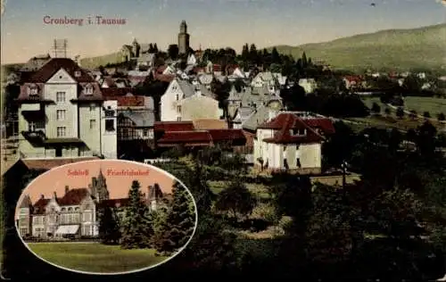 Ak Kronberg im Taunus Hessen, Teilansicht, Schloss Friedrichshof