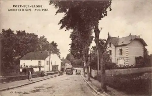 Ak Port-sur-Saone Haute-Saône, Avenue de la Gare, Villa Petit