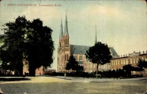 Ak 's Hertogenbosch Nordbrabant Niederlande, Leonardus-Kirche