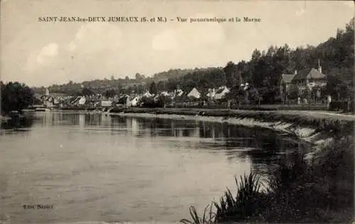 Ak Saint Jean les Deux Jumeaux Seine et Marne, Panorama, Marne