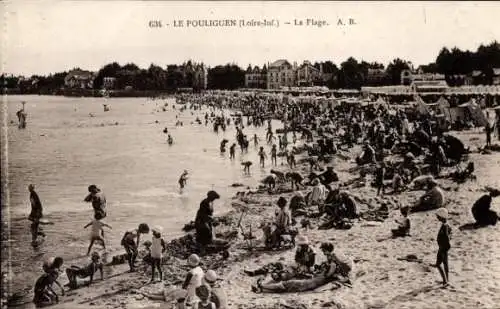 Ak Le Pouliguen Loire Atlantique, Plage