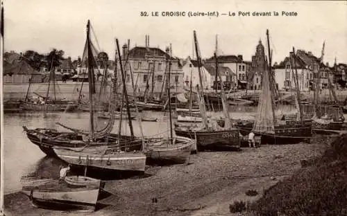 Ak Le Croisic Loire Atlantique, Le Port la Poste