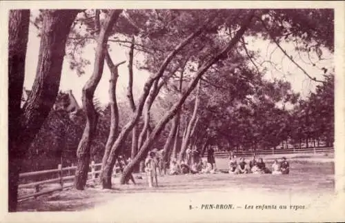 Ak La Turballe Loire-Atlantique, Pen Bron, Les enfants au repos